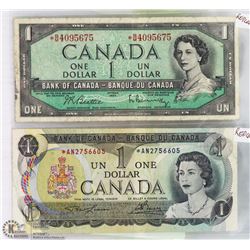 PAIR OF BANK OF CANADA REPLACEMENT NOTES 54/73