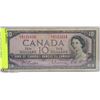 Image 1 : 1954 CANADIAN  $10 DOLLAR BILL