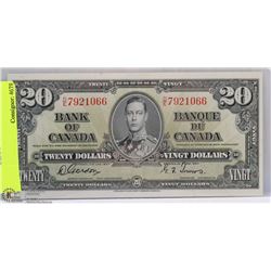 1937 CANADIAN  $20 DOLLAR BILL