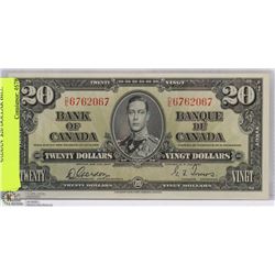 1937 CANADIAN  $20 DOLLAR BILL