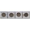 Image 1 : LOT OF 4 CANADIAN 1943 SILVER HALF DOLLARS
