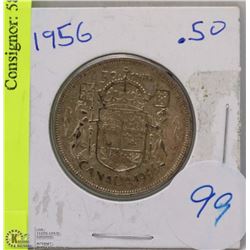 CANADIAN 1956 SILVER HALF DOLLAR
