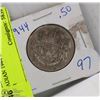 Image 1 : CANADIAN 1944 SILVER HALF DOLLAR