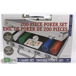 NEW 200-PC POKER SET IN CASE