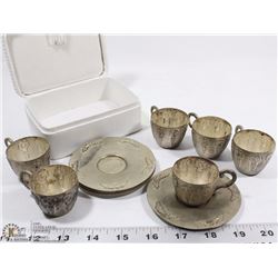 VINTAGE TURKISH COFFEE CUPS SET OF 12