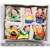 Image 1 : A BOX W/ 6 VINTAGE WUXI CLAY FIGURINES