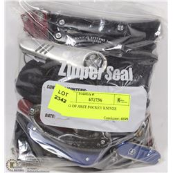 BAG OF ASSORTED POCKET KNIVES