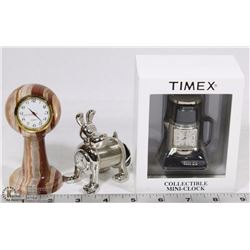 3 MIN-CLOCKS TIMEX & 2 QUARTZ
