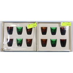 LOT OF 12 SHOT GLASSES MADE IN FRANCE