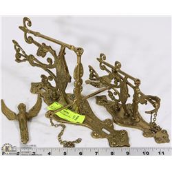 SET OF ANTIQUE BRASS DOOR KNOCKERS