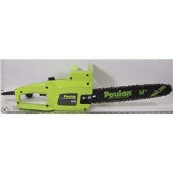 1420 POULAN ELECTRIC CHAIN SAW WITH 14" BLADE