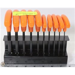 10PC T HANDLE ALLEN KEY SET