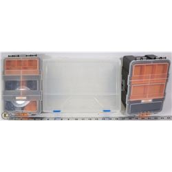 LOT OF 3 TACKLE AND ACCESSORIES BOXES