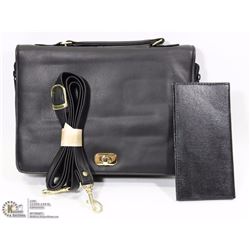 NEW LEATHER PURSE WITH LEATHER WALLET