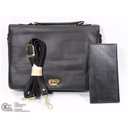 NEW LEATHER PURSE WITH LEATHER WALLET