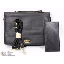 NEW LEATHER PURSE WITH LEATHER WALLET
