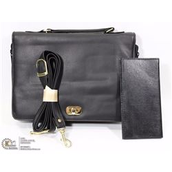 NEW LEATHER PURSE WITH LEATHER WALLET