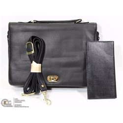 NEW LEATHER PURSE WITH LEATHER WALLET