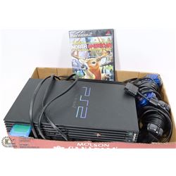 SONY PLAYSTATION 2 WITH 2 CONTROLLERS,