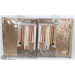 2 PANELS OF PIER 1 IMPORTS CHAMPAGNE VELVET