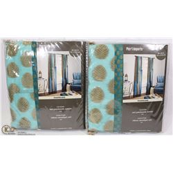 2 PANELS OF PIER 1 IMPORTS SARI PATCHWORK CURTAIN