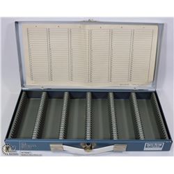 METAL COIN CASE HOLDS 150 COINS WITH HANDLE