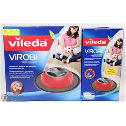 NEW VILEDA VIROBI ROBOT SWEEPER AND PACK OF PADS