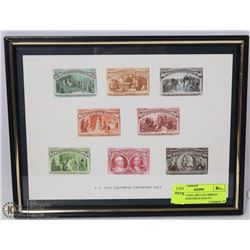 FRAMED USA 1893 COLUMBIAN EXPOSITION ISSUE ESSAYS