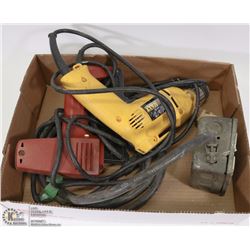 FLAT W/ DEWALT DRILL AND OTHER TOOLS