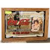 Image 1 : VINTAGE COCA COLA RELIEVES FATIGUE MIRROR PICTURE
