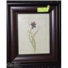 Image 1 : WOOD FRAMED FLOWER SIGNED PRINT