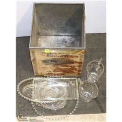 VINTAGE PEEK FREANS BISCUITS TIN FULL OF VINTAGE