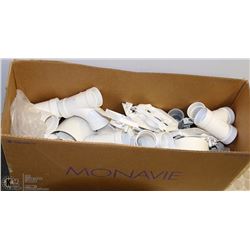 BOX OF ABS PIPE FITTINGS