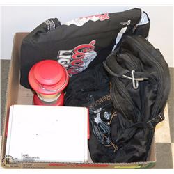 LARGE BOX OF HIKING/CAMPING GEAR - SOFT