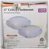 Image 1 : TWO-12 INCH CEILING FLUSHMOUNT LIGHTS