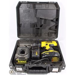 USED DEWALT DRILL, BATTERIES, BATTERY CHARGER &