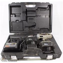 PORTER CABLE DRILL IN CASE BATTERY & CHARGER