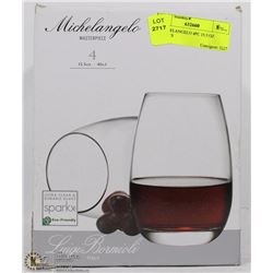 MICHELANGELO 4PC 15.5 OZ GLASSES