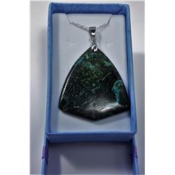 SHIELD SHAPED NATURAL TURQUOISE PENDANT