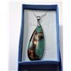 Image 1 : NATURAL TURQUOISE & COPPER PENDANT