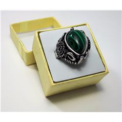 TIBETAN SILVER MALACHITE RING