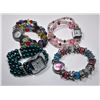 Image 1 : LOT OF 4  BEAD BRACELET WATCHES