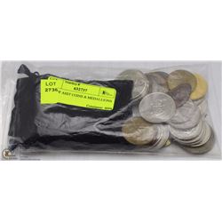 BAG OF ASST COINS & MEDALLIONS
