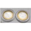 Image 1 : 2 SILVER LAS VEGAS CASINO LIMITED GAMING COINS