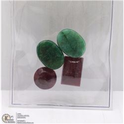 46-NATURAL EMERALD & RUBY 69CT