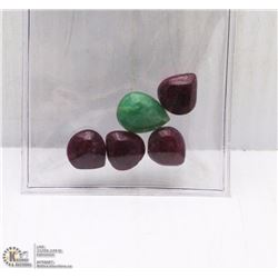 44-NATURAL EMERALD & RUBY 47.5CT