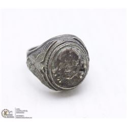 GERMAN TOTEMKOPF RING WITH "SS" STAMP SIZE 11