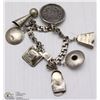 Image 1 : VINTAGE STERLING SILVER CHARM BRACELET