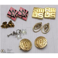 BOX OF VINTAGE CLIP ON EARRINGS