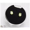 Image 1 : 148-NATURAL PERIDOT EARRINGS .925 STERLING SILVER